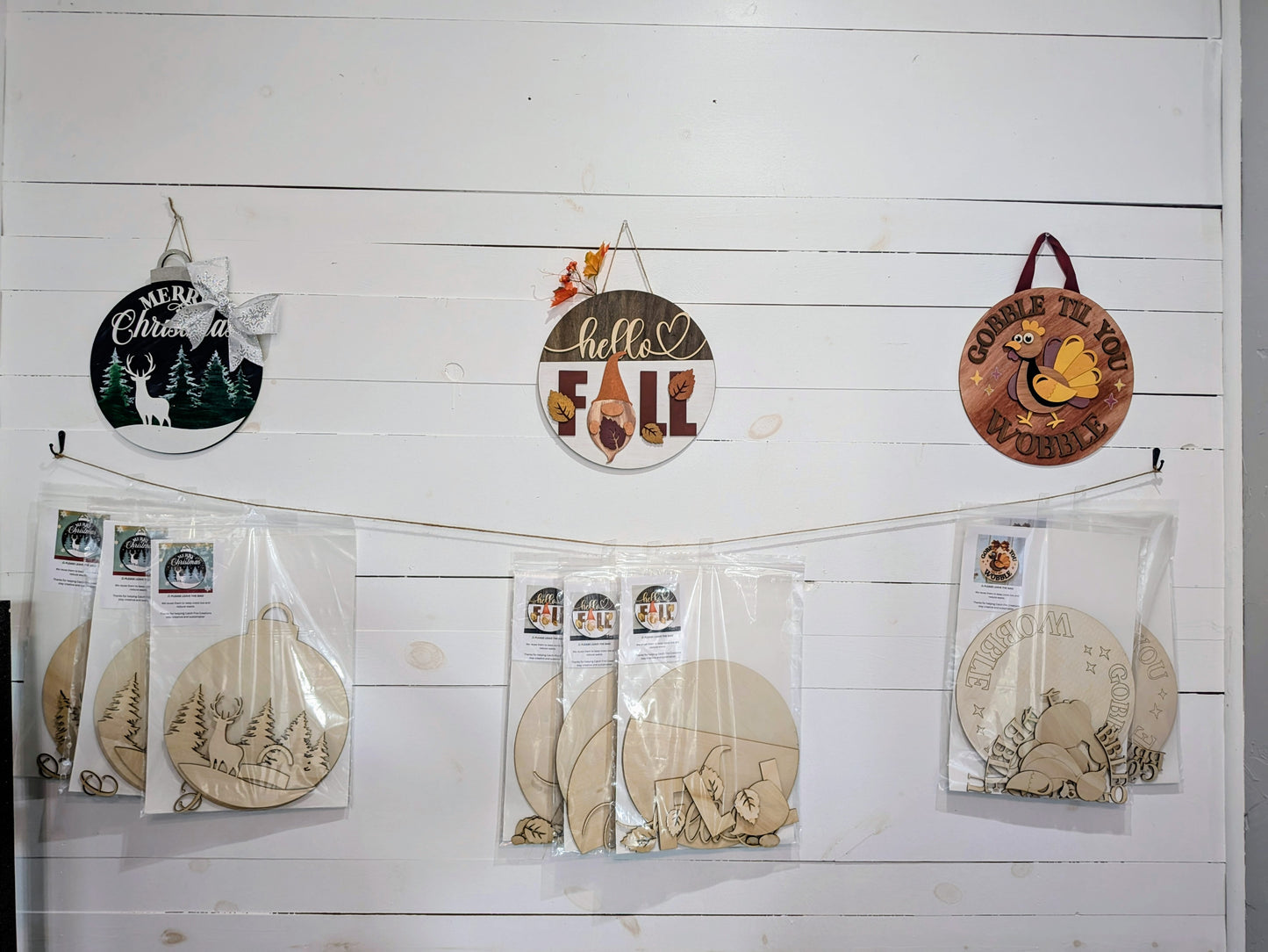 Gobble Till You Wobble Wood Craft DIY Door Sign