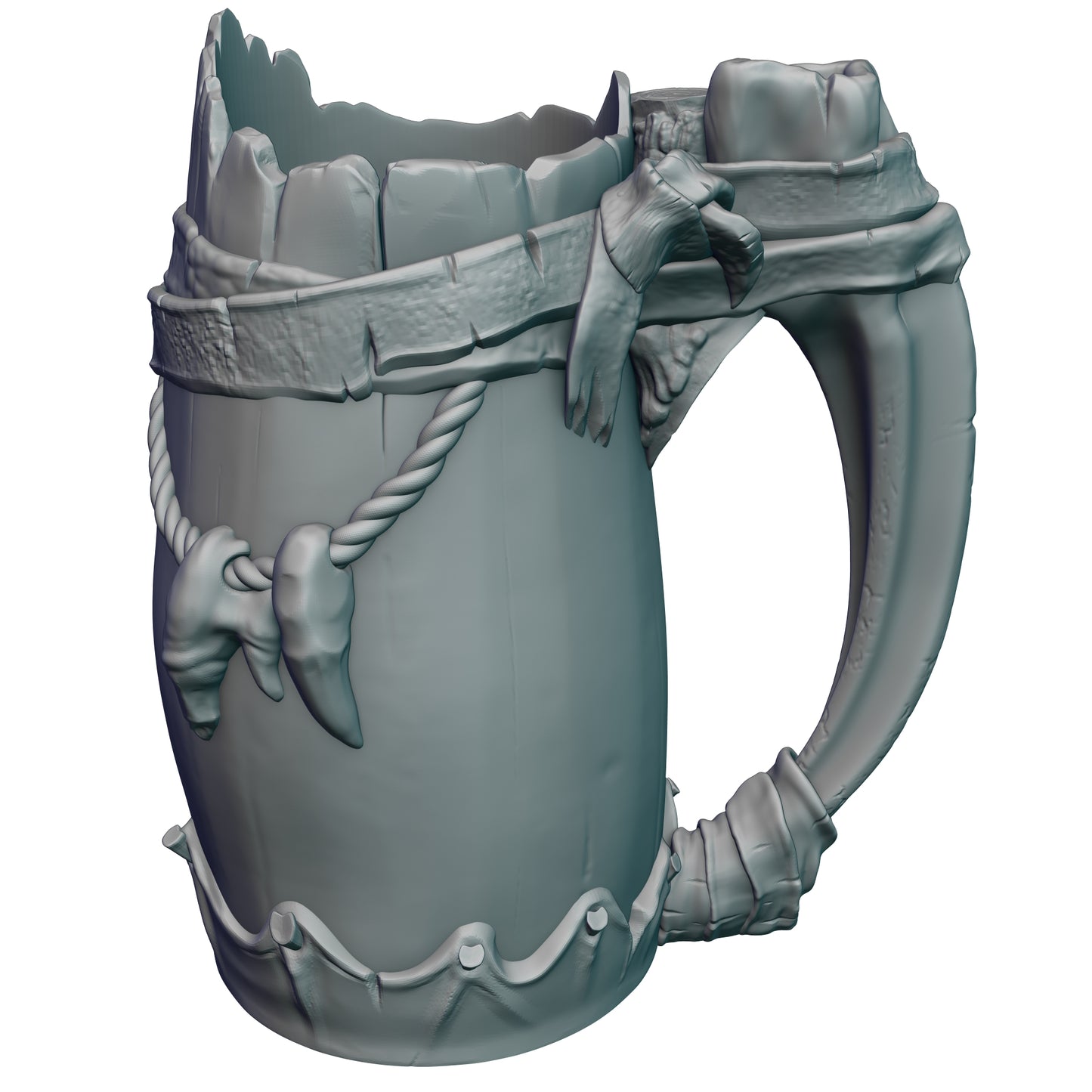 Barbarian Gaming Mug with Twist-Off Cover: Dual-Purpose Dice and Beverage Can Holder