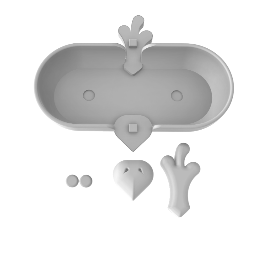 Glasses/Trinket Tray - Chicken