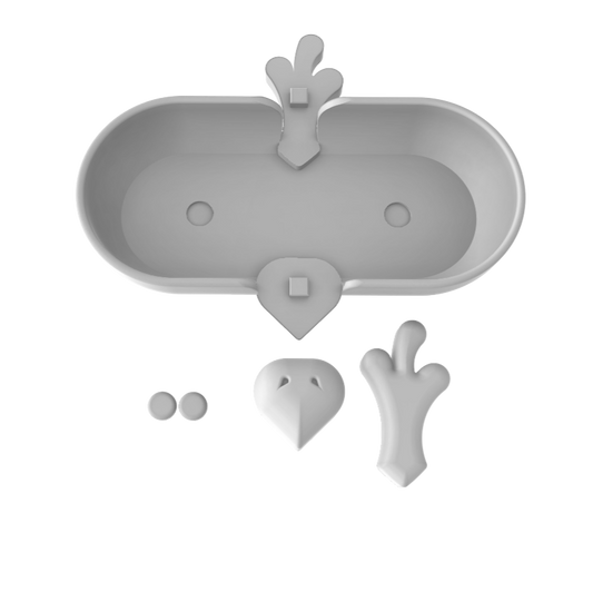 Glasses/Trinket Tray - Chicken