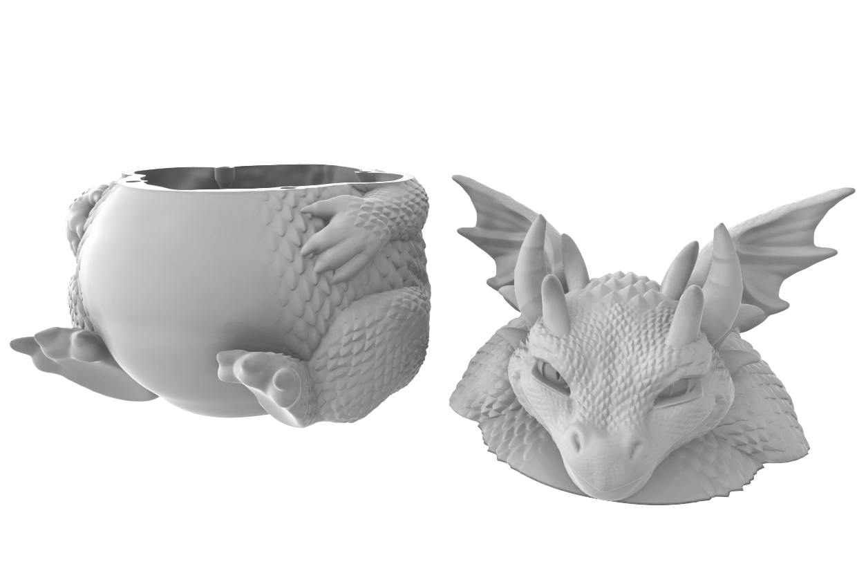 Stuffed Dragon Container