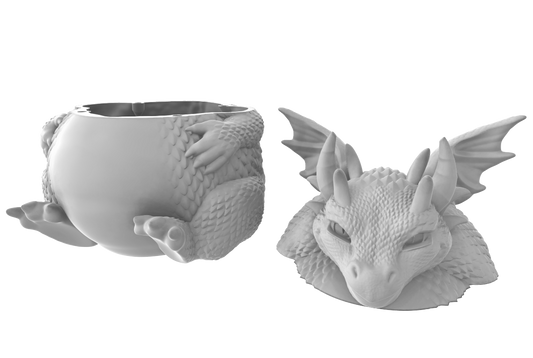 Stuffed Dragon Container