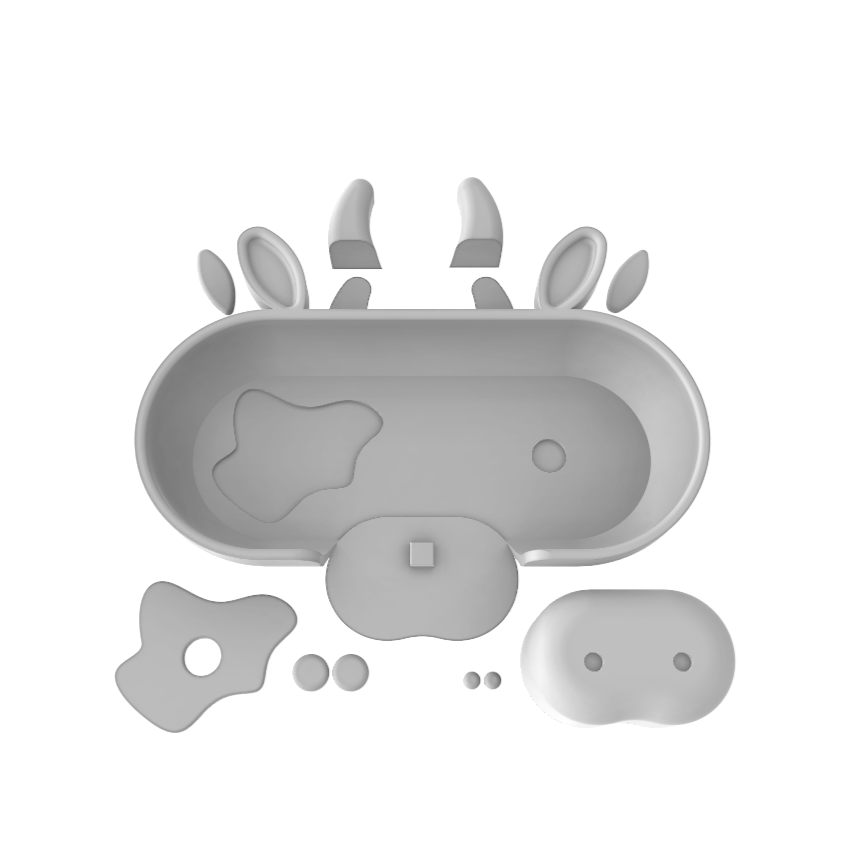 Glasses/Trinket Tray - Cow