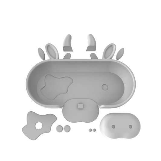Glasses/Trinket Tray - Cow