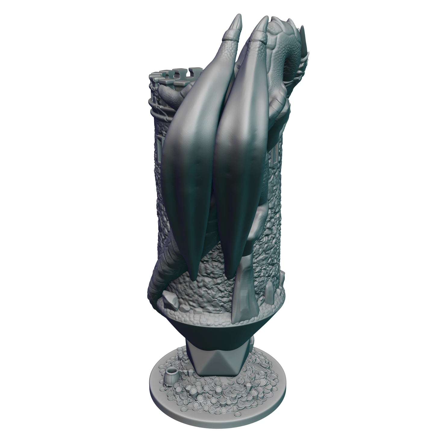 Game Master Gaming Mug with Twist-Off Cover: Dual-Purpose Dice and Beverage Can Holder