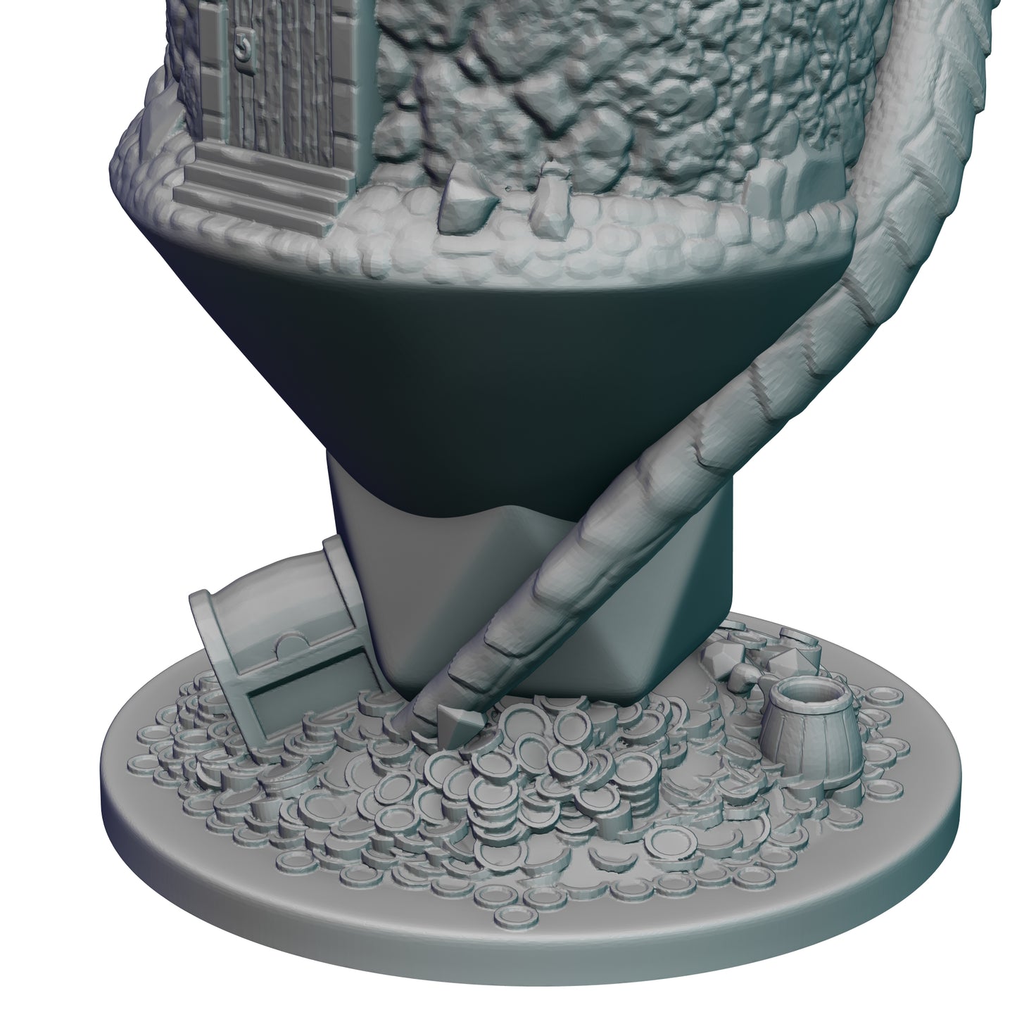 Game Master Gaming Mug with Twist-Off Cover: Dual-Purpose Dice and Beverage Can Holder