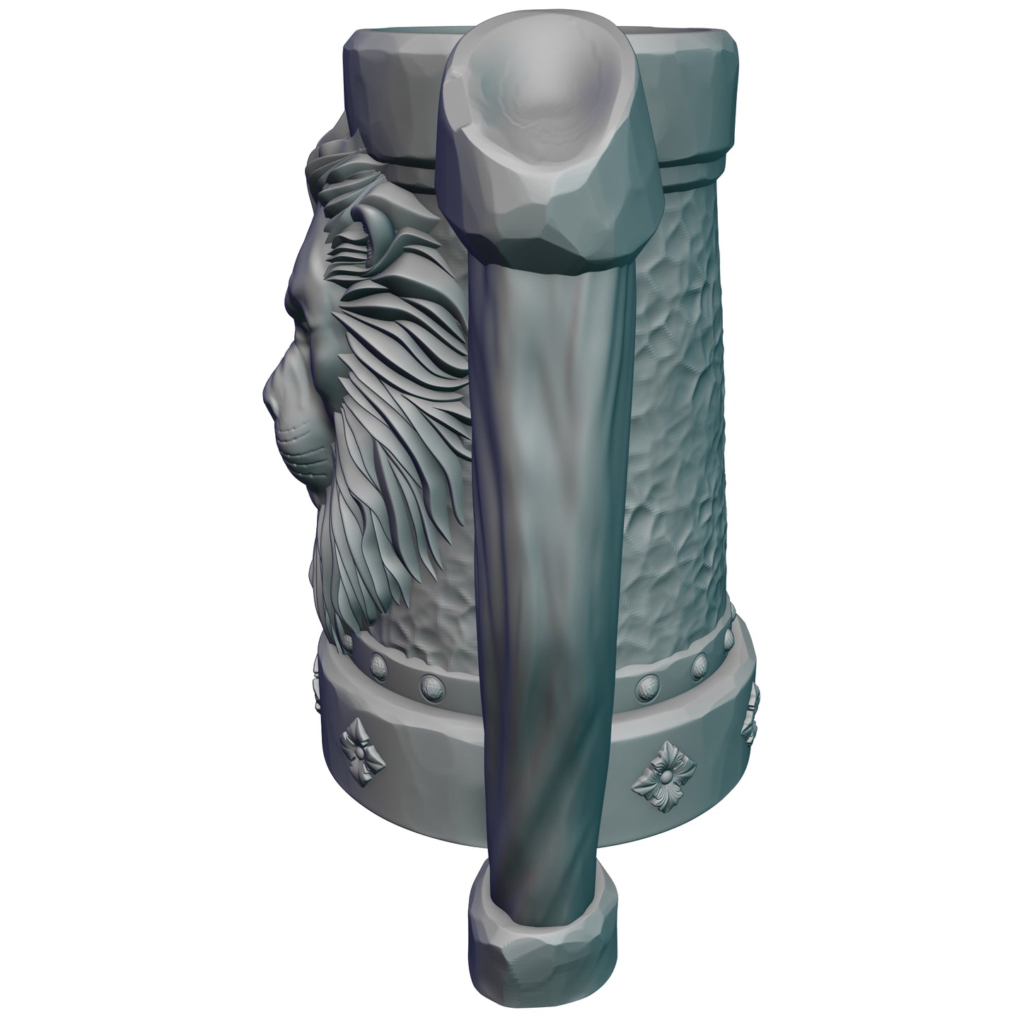 Lion's Brew Gaming Mug with Twist-Off Cover: Dual-Purpose Dice and Beverage Can Holder