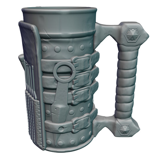 Rogue Gaming Mug with Twist-Off Cover: Dual-Purpose Dice and Beverage Can Holder