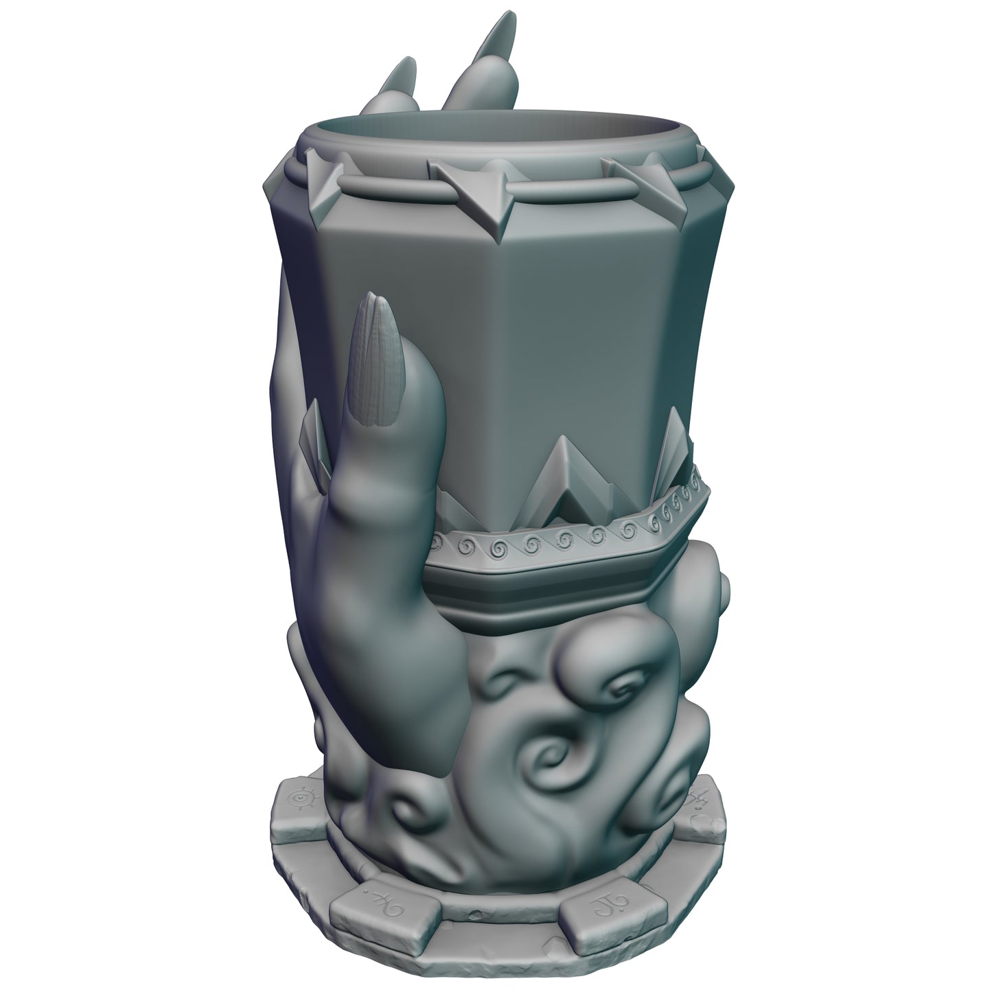 Sorcerer Gaming Mug with Twist-Off Cover: Dual-Purpose Dice and Beverage Can Holder