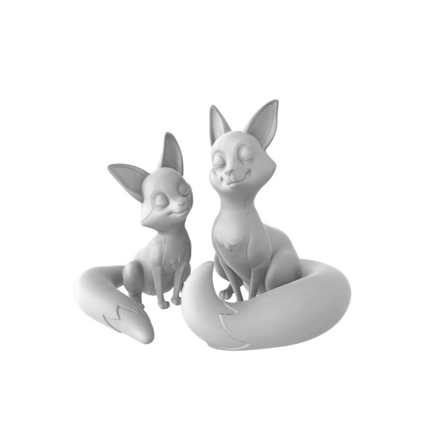 Fox Figurine Set