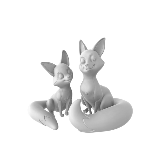 Fox Figurine Set